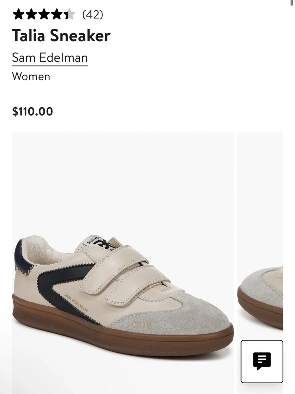 Sam Edelman White Velcro Casual Sneakers with Suede Toe